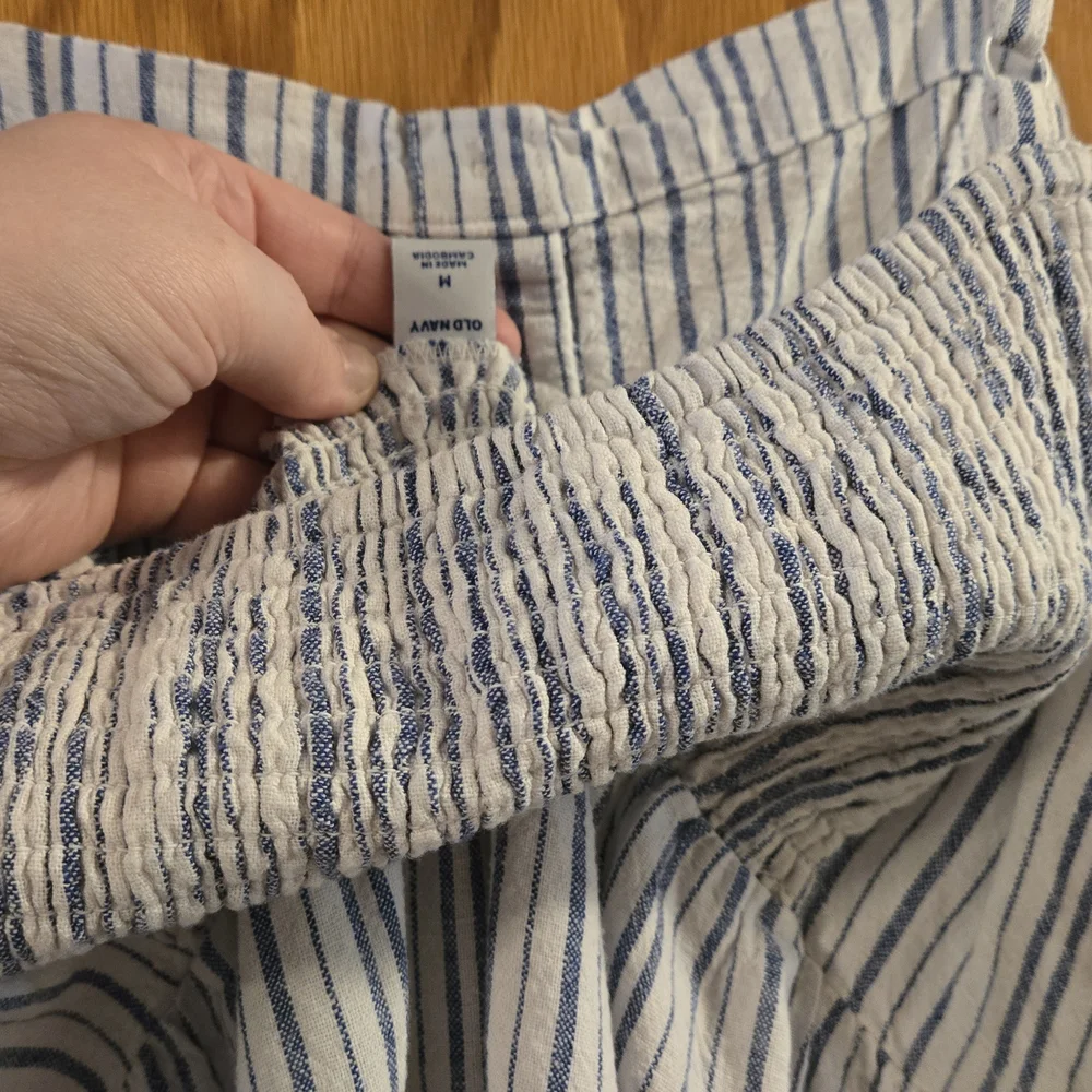 Old Navy Blue and White Striped Jumpsuit - Picture 3 of 3